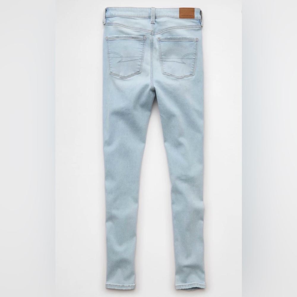American Eagle Light Wash Skinny Jeans AE Next Level High-waisted 10 Short - Picture 4 of 10